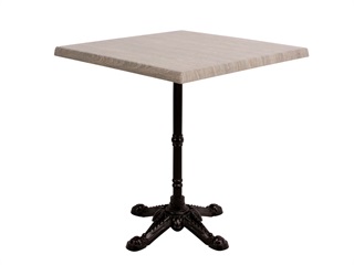 Bistro laminat bord, 70x70, grå træ