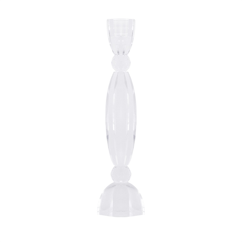 Klar krystal lysestage – Anemone 22 cm
