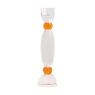 Krystal lysestage – Anemone 22 cm, rav