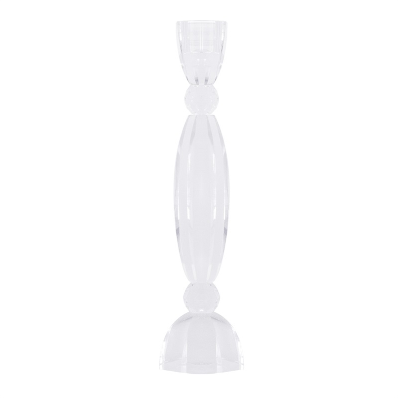 Klar krystal lysestage – Anemone 26 cm