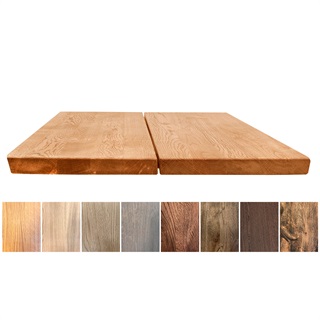 Café-/bar/sofabord i massiv eg 120×80 cm (model: Asta)