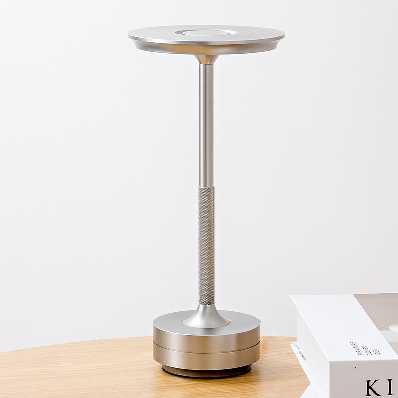 Trådløs LED bordlampe, sølv - Ava