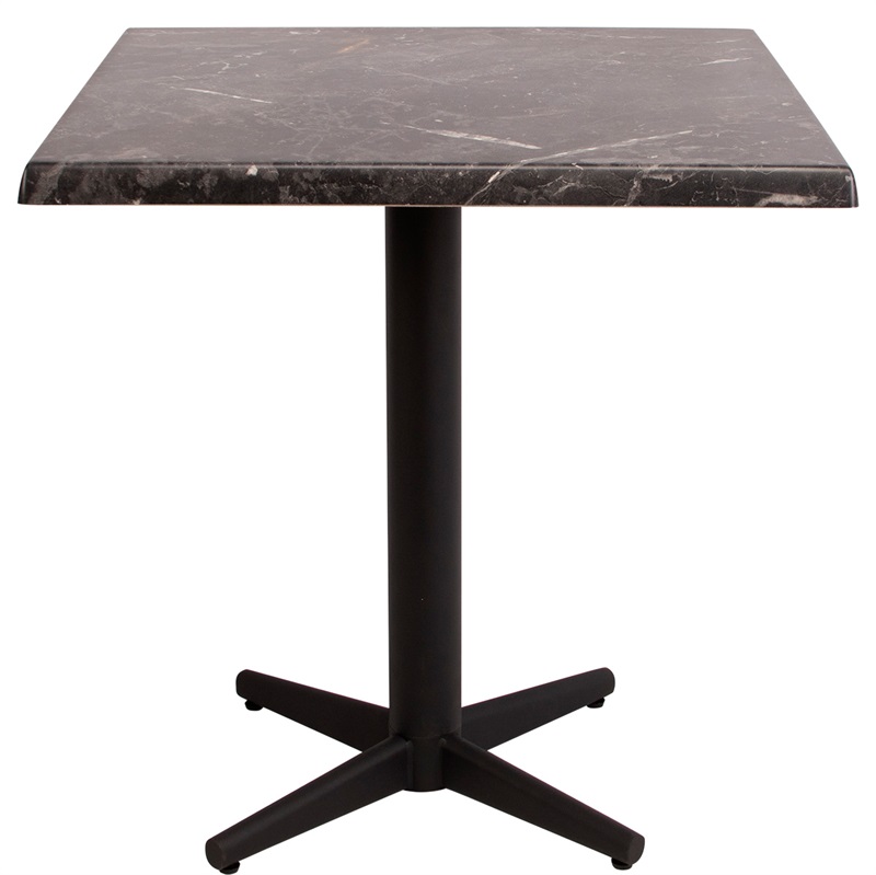 Bistro laminat bord, 70x70, mørk marmor