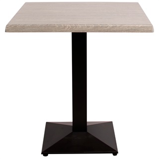 Bistro laminat bord, 70x70, grå træ