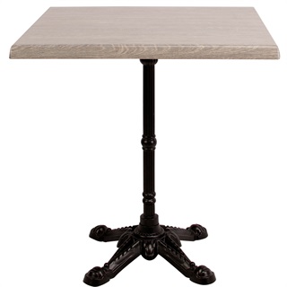 Bistro laminat bord, 70x70, grå træ