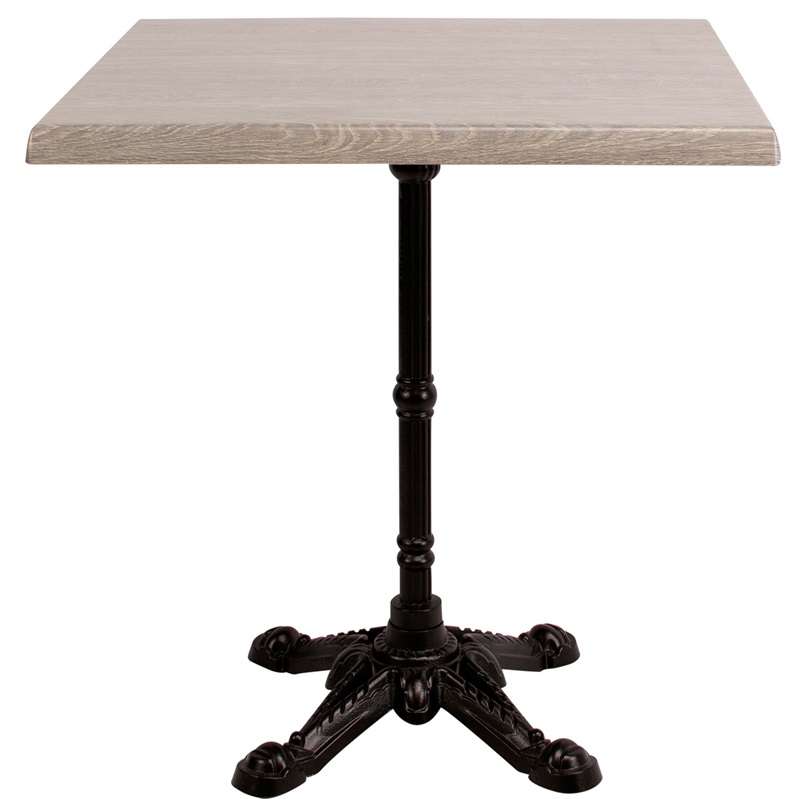 Bistro laminat bord, 70x70, grå træ