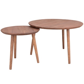 Rundt sofabord i massiv eg Ø50 cm (model: Boston)