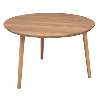 Rundt café-/bar/sofabord i massiv eg Ø80 cm (model: Boston)