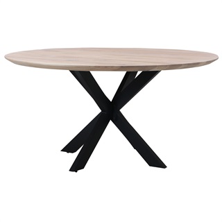 Rundt spisebord Ø128 cm, valgfri farve (model: Boston)