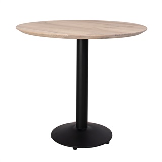 Rundt café-/barbord i massiv eg Ø80 cm (model: Boston)