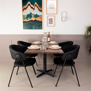 Café-/barbord i massiv eg 110×72 cm (model: Curve)