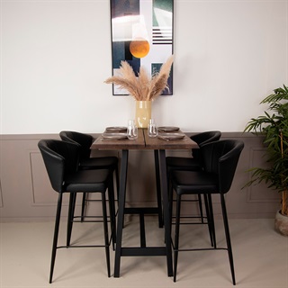 Café-/barbord i massiv eg 110×72 cm (model: Curve)