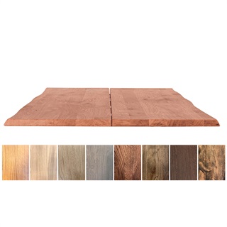 Café-/bar/sofabord i massiv eg 110×72 cm (model: Curve)