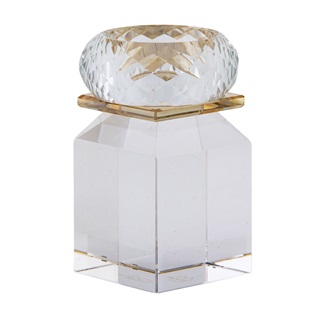 Krystal fyrfadsstage – Honeysuckle, klar/champagne