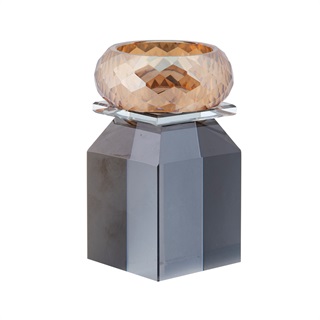 Krystal fyrfadsstage – Honeysuckle, smoke/klar/champagne