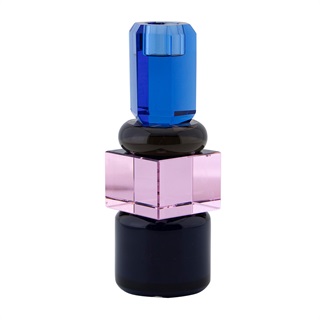 Farvet krystal lysestage – Hyacint