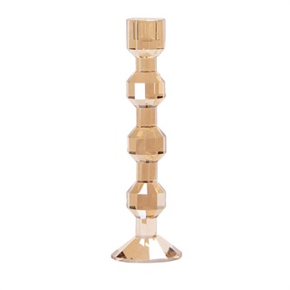Krystal lysestage – Iris 25 cm, champagne