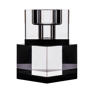 Krystal lysestage – Lyng, sort