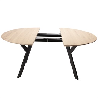 Rundt udtræksbord Ø128 cm, valgfri farve (model: Miami)