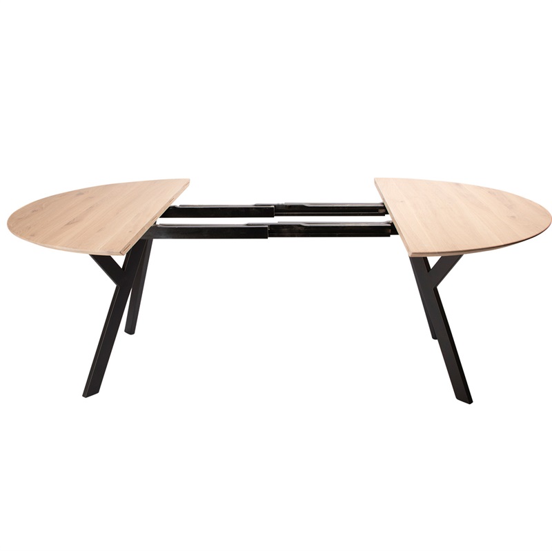 Rundt udtræksbord Ø150 cm, valgfri farve (model: Miami)
