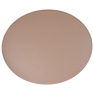 Oval dækkeserviet - Beige PU - HARD