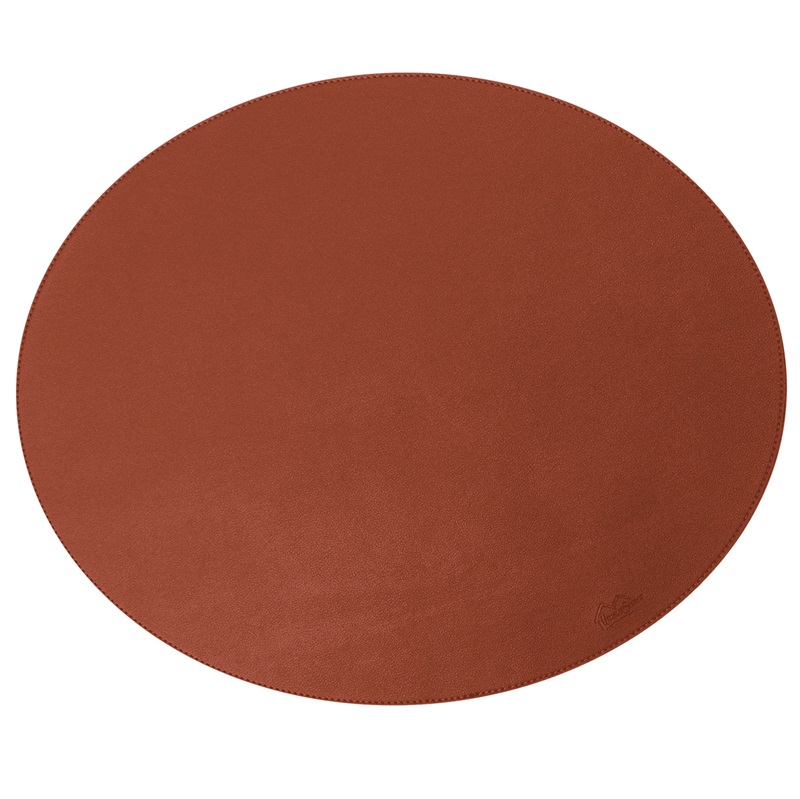 Oval dækkeserviet - Cognac PU - SOFT