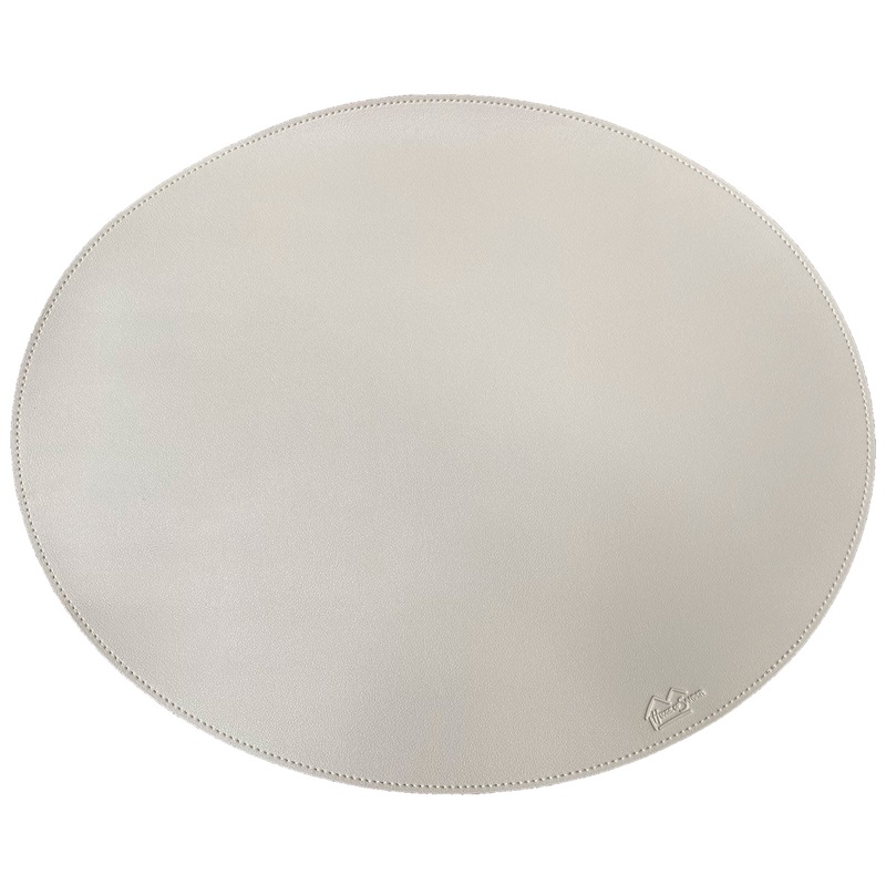 Oval dækkeserviet - Cream PU - SOFT