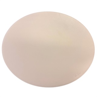 Oval dækkeserviet - Nude PU - HARD